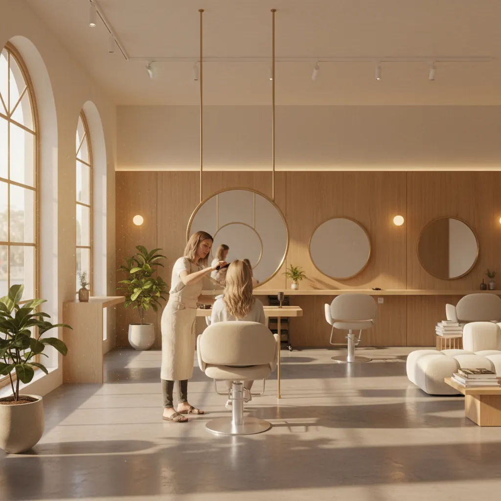 Warm, modern interieur van Kapsalon Montfoort